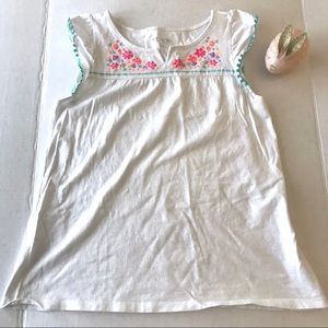 Children’s Place Tank Top White with Embroidery